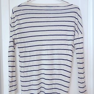 Vince white and black stripe sweater XS